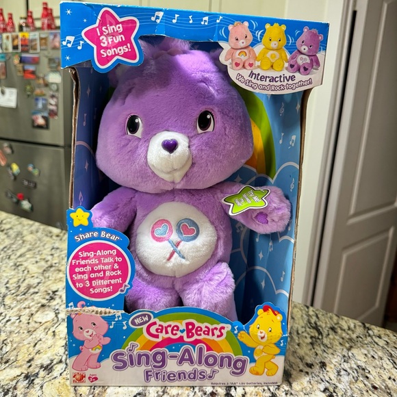 2007 Care Bears Sing Along Friends Share Bear Interactive Teddy Sing & Rock - Picture 1 of 7